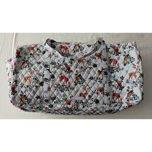 Vera Bradley Lrg Traveler Duffle Bag Luggage Merry Mischief Woodland Animals NWT